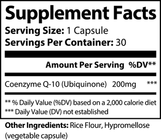 CoQ10 Ubiquinone the body's main source of energy