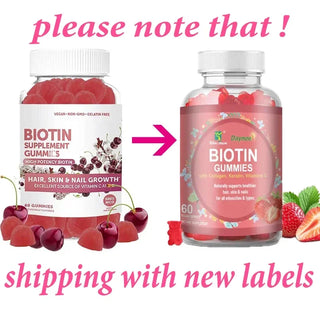 Collagen Gummies for Hair, Skin, and Nail Growth, High Potency Biotin Supplement